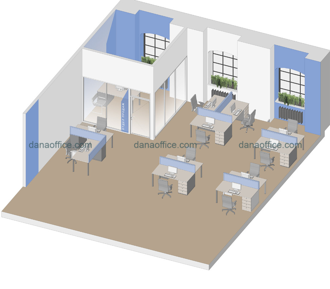 Mặt bằng thiết kế bố trí công năng nội thất văn phòng làm việc