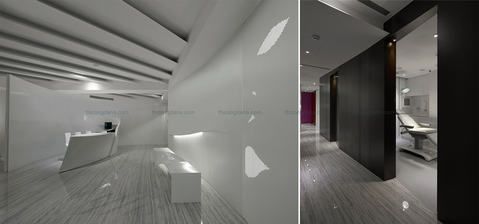 Thiết kế decor trọn gói nội thất phòng khám hiện đại tại Đà Nẵng