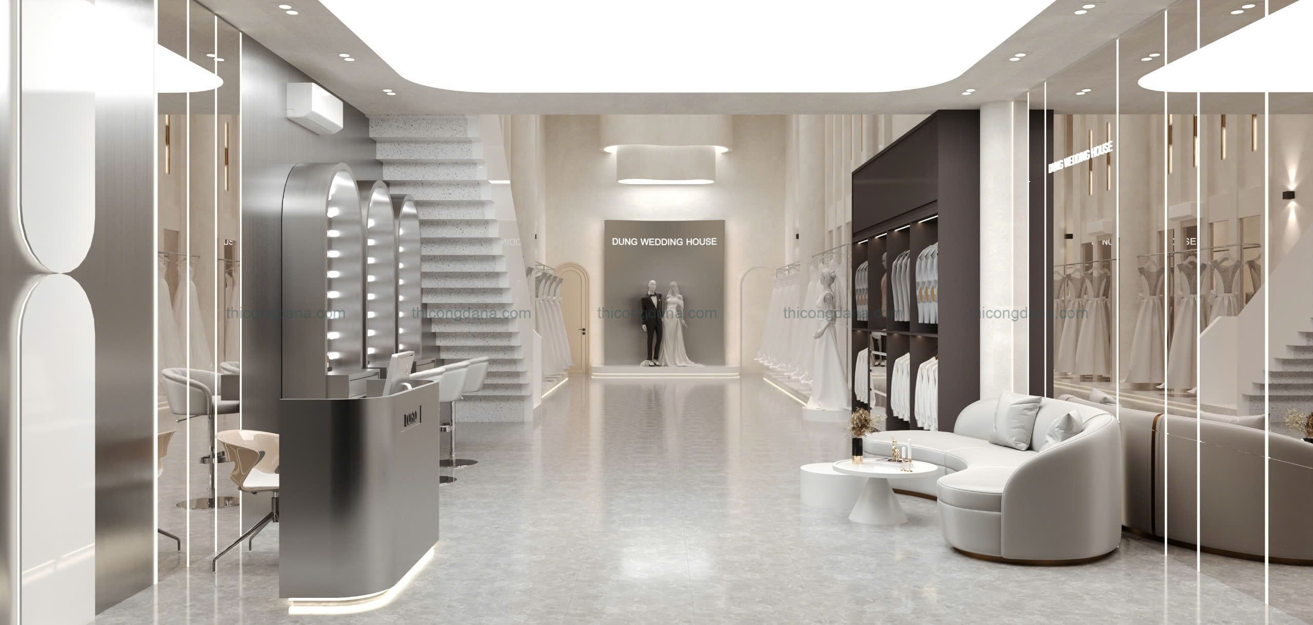 Thiết kế thi công nội thất studio wedding trọn gói tại Đà Nẵng