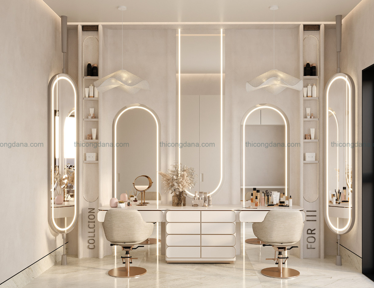Thiết kế decor salon tóc tại Đà Nẵng cao cấp hiện đại sang trọng