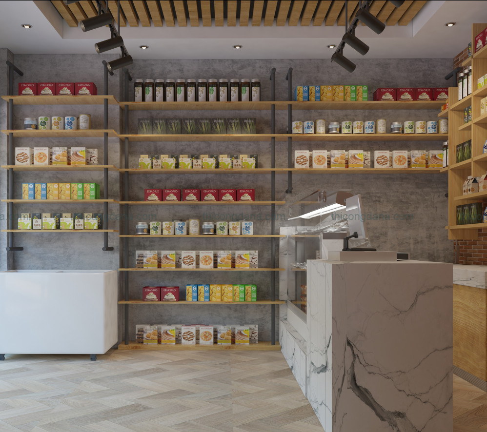 Thiết kế thi công trọn gói siêu thị bán lẻ quy mô nhỏ theo phong cách hiện đại