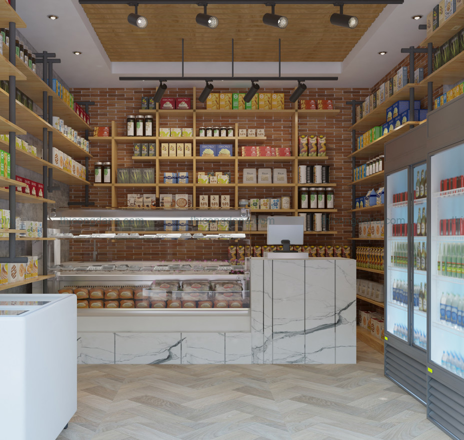 Thiết kế thi công trọn gói siêu thị bán lẻ quy mô nhỏ theo phong cách hiện đại