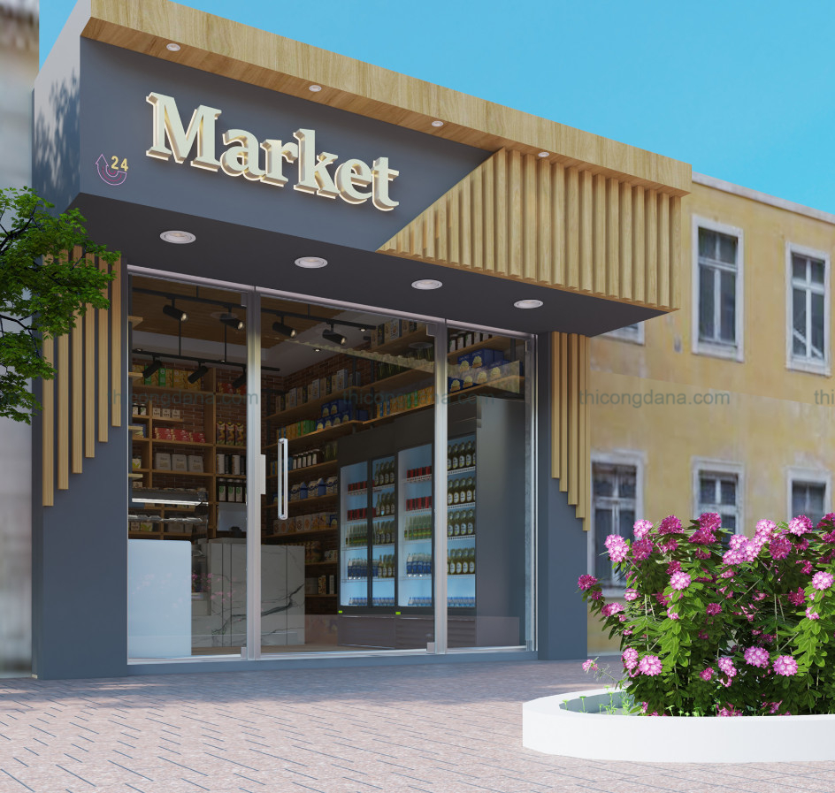 Thiết kế thi công trọn gói siêu thị bán lẻ quy mô nhỏ theo phong cách hiện đại