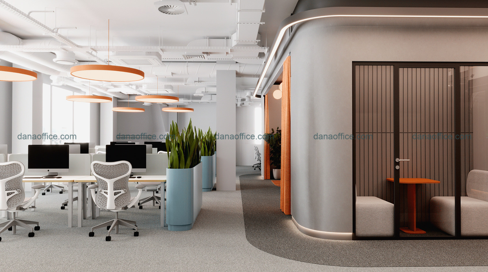 Thiết kế thi công nội thất văn phòng làm việc trọn gói