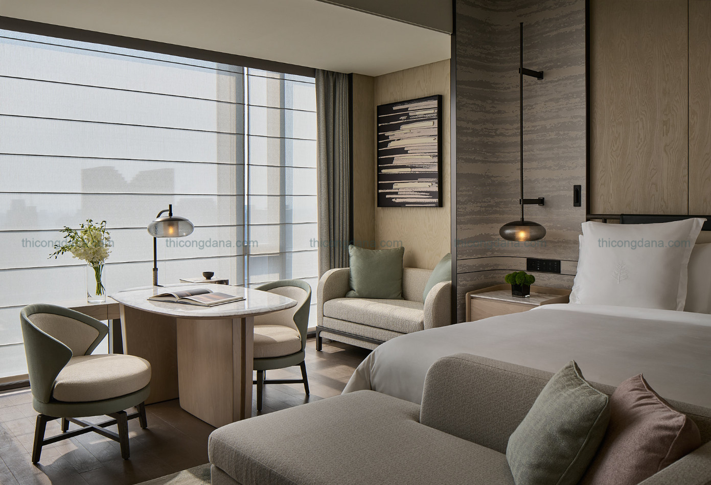 Thiết kế thi công nội thất hotel trọn gói theo phong cách kiến trúc hiện đại sang trọng