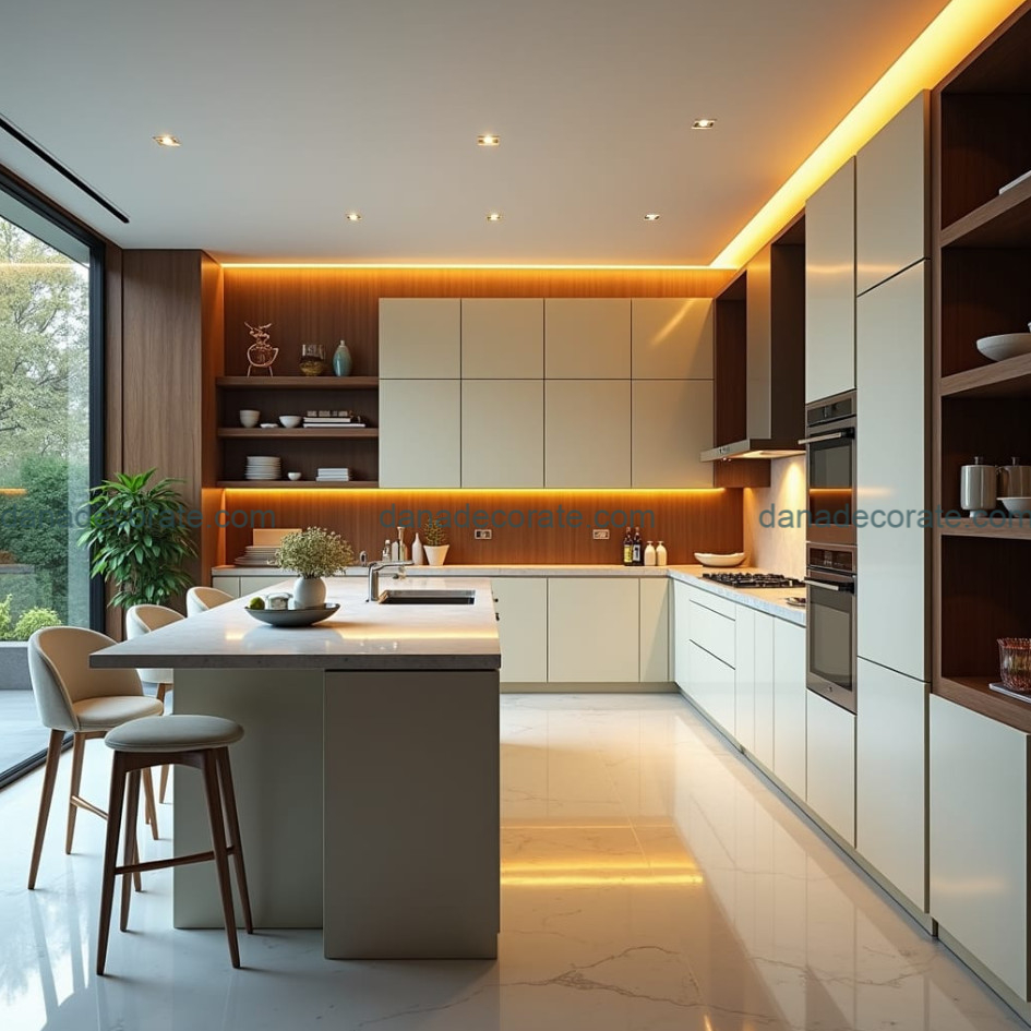 Thiết kế thi công phòng bếp trọn gói phong cách hiện đại sang trọng tại Đà Nẵng