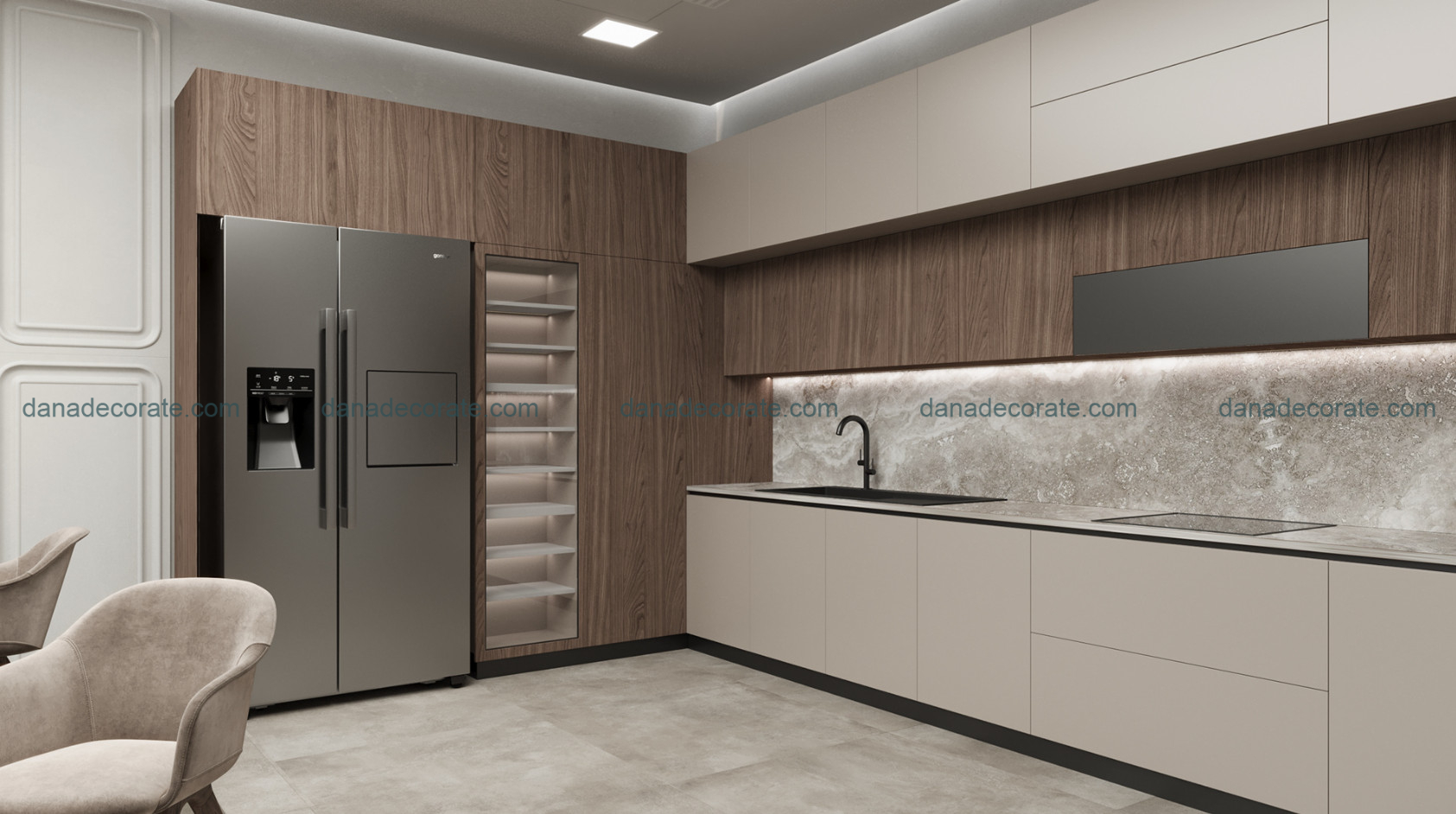 Thiết kế thi công phòng bếp trọn gói phong cách hiện đại sang trọng tại Đà Nẵng