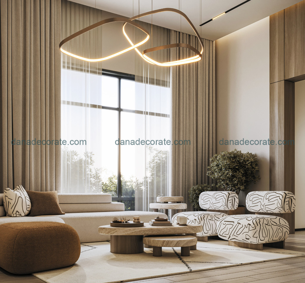 Thiết kế thi công phòng khách trọn gói theo phong cách hiện đại tại Đà Nẵng