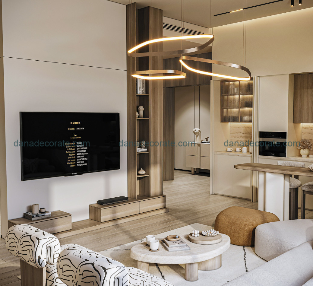 Thiết kế thi công phòng khách trọn gói theo phong cách hiện đại tại Đà Nẵng