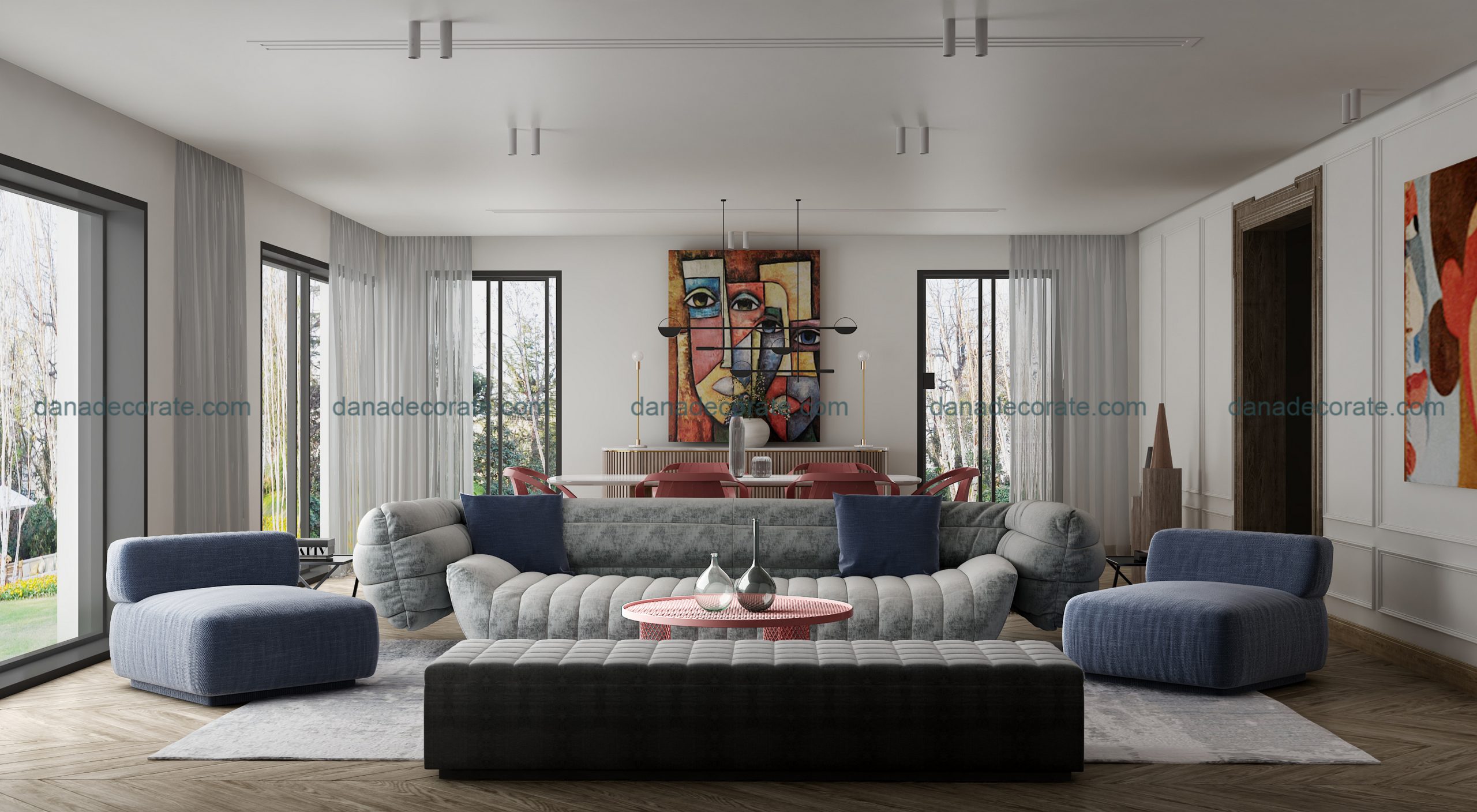 Thiết kế thi công trọn gói căn hộ cao cấp phong cách hiện đại sang trọng