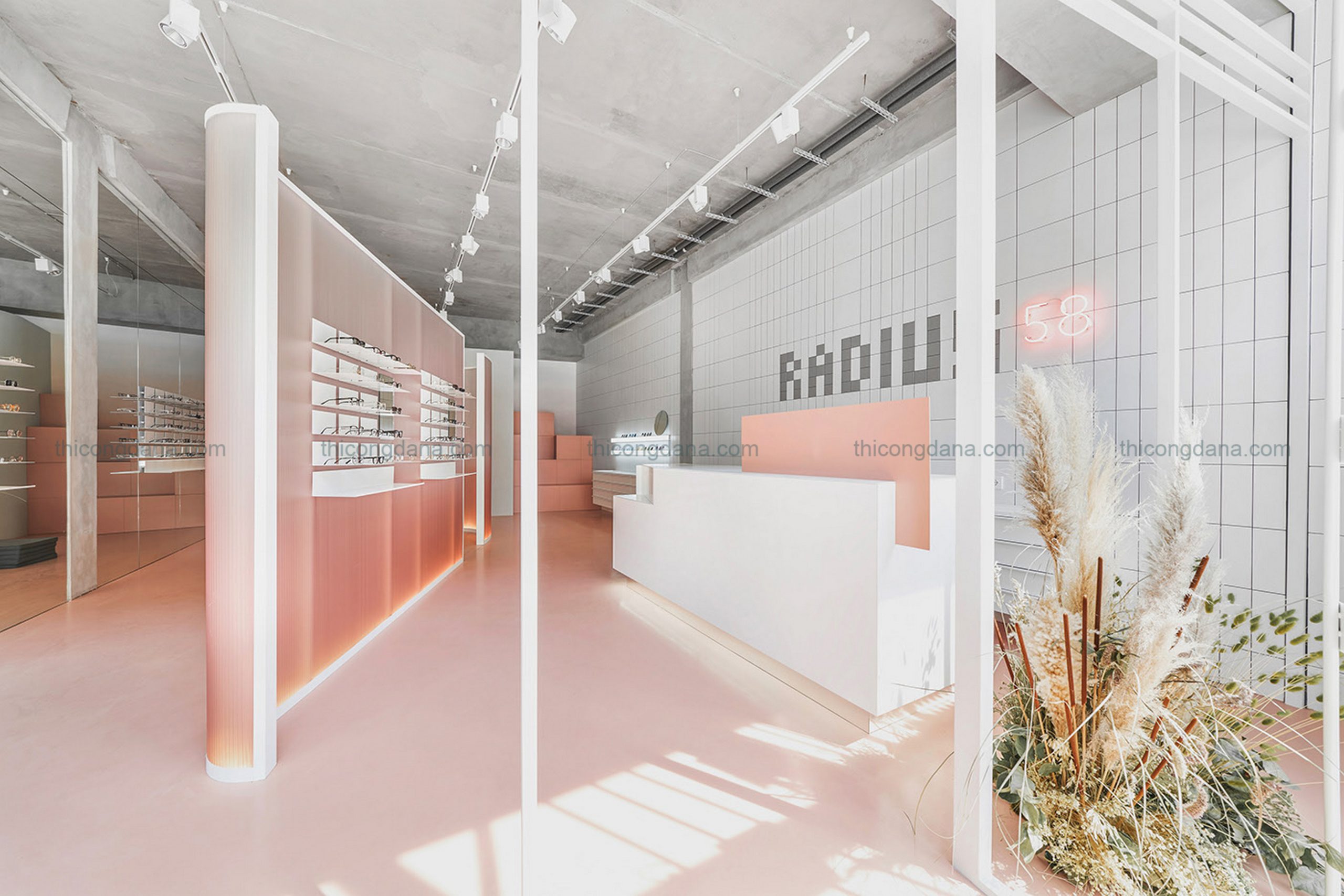 Thiết kế thi công trọn gói cửa hàng mắt kính thời trang phong cách hiện đại sang trọng tại Đà Nẵng