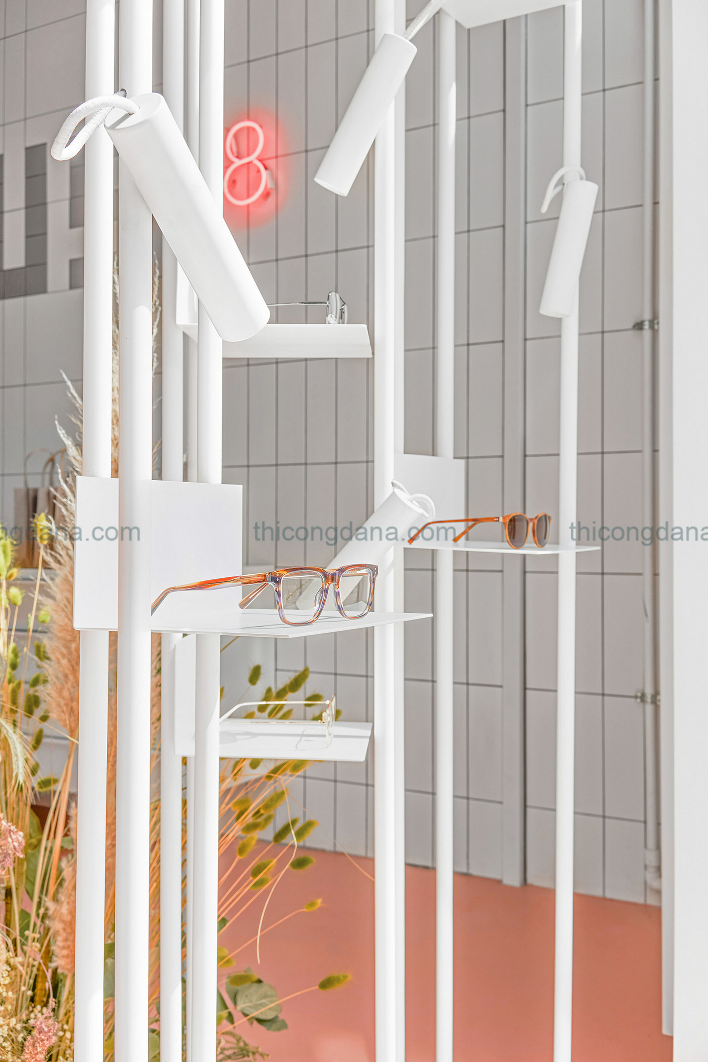 Thiết kế thi công trọn gói cửa hàng mắt kính thời trang phong cách hiện đại sang trọng tại Đà Nẵng