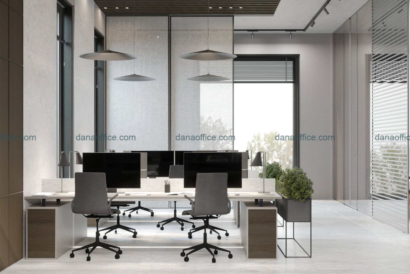Khu vực làm việc không gian mở