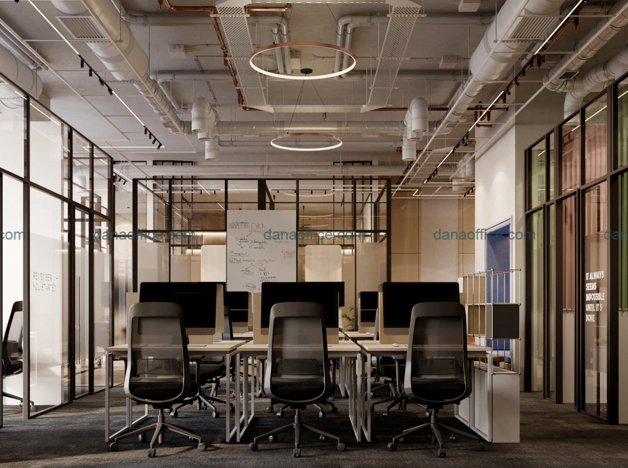 Khu vực làm việc chung, không gian mở