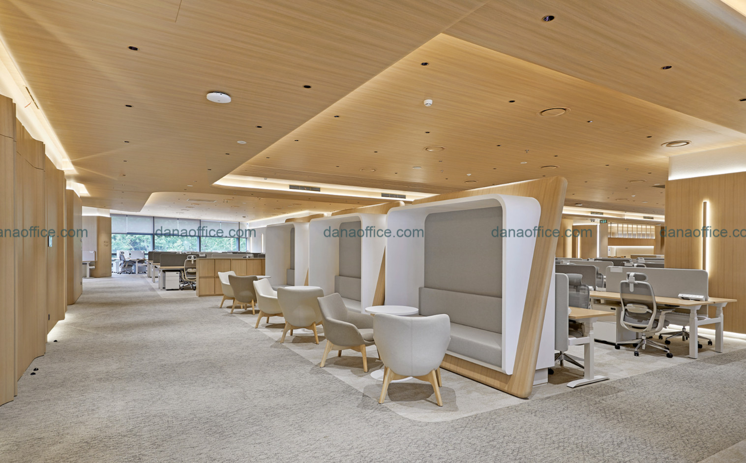 Thiết kế văn phòng 200m2 rộng rãi