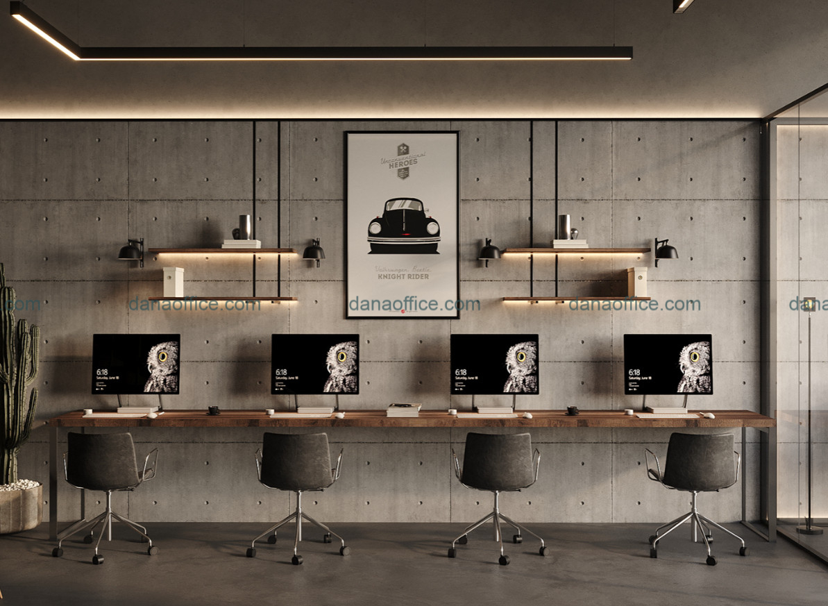 Thiết kế khu vực làm việc ấn tượng