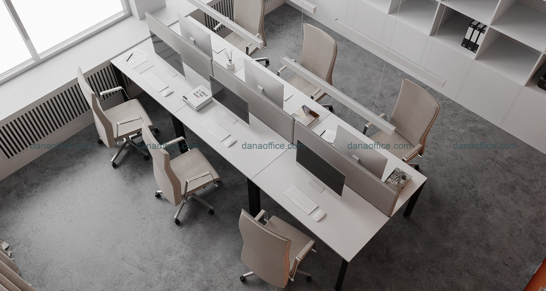 Bố trí khu vực làm việc chung hiện đại