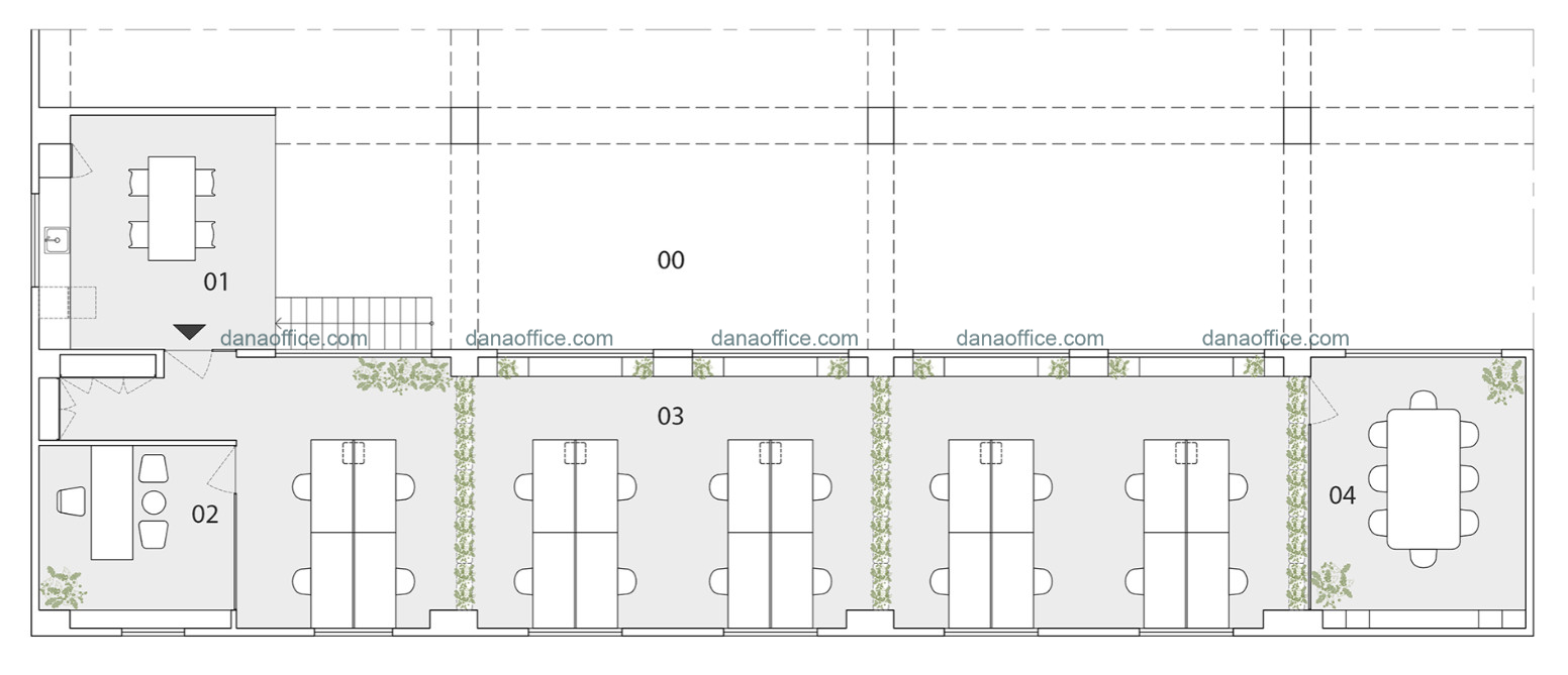 Bản thiết kế văn phòng 10m2