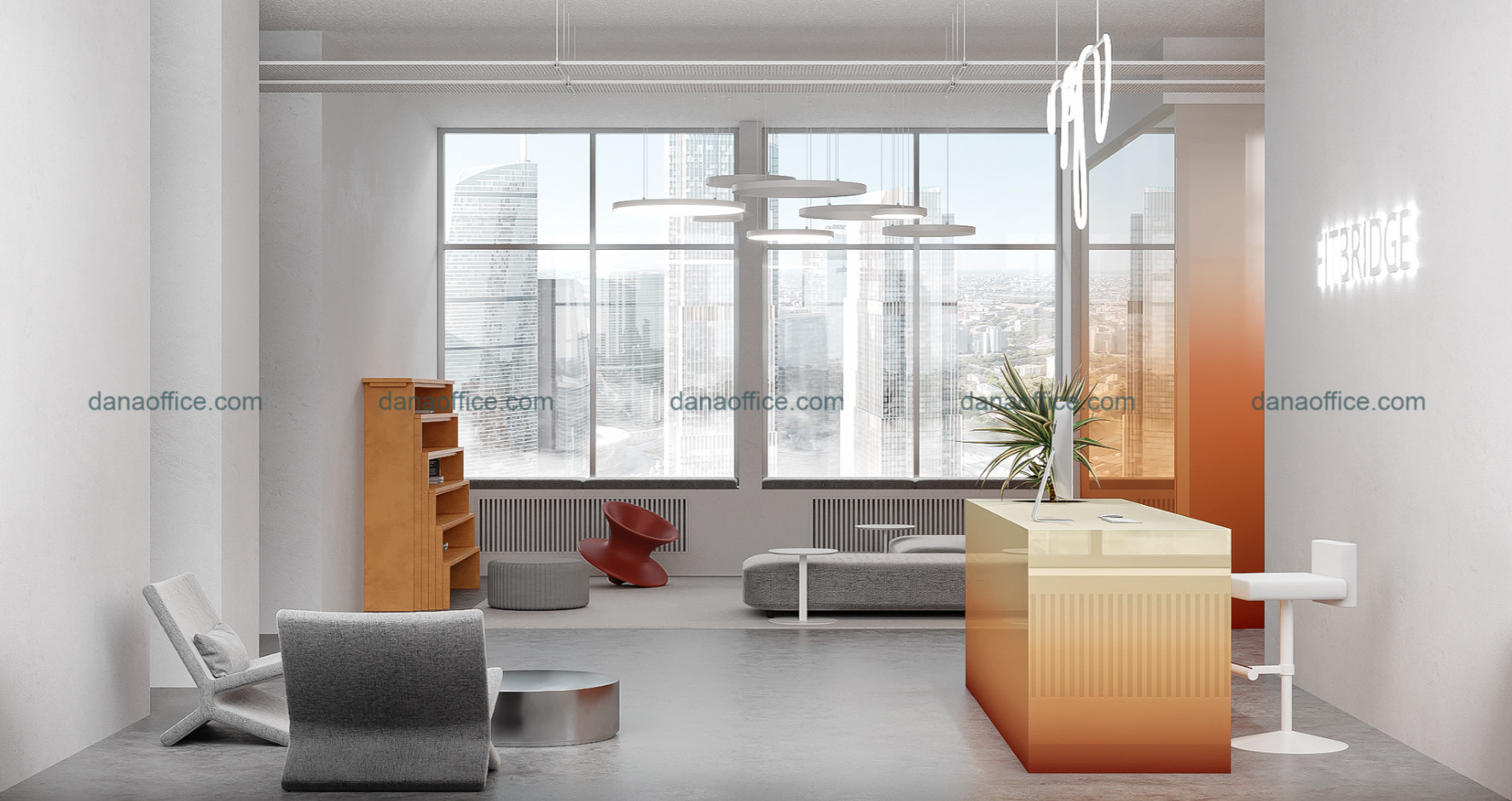 Quầy lễ tân ấn tượng