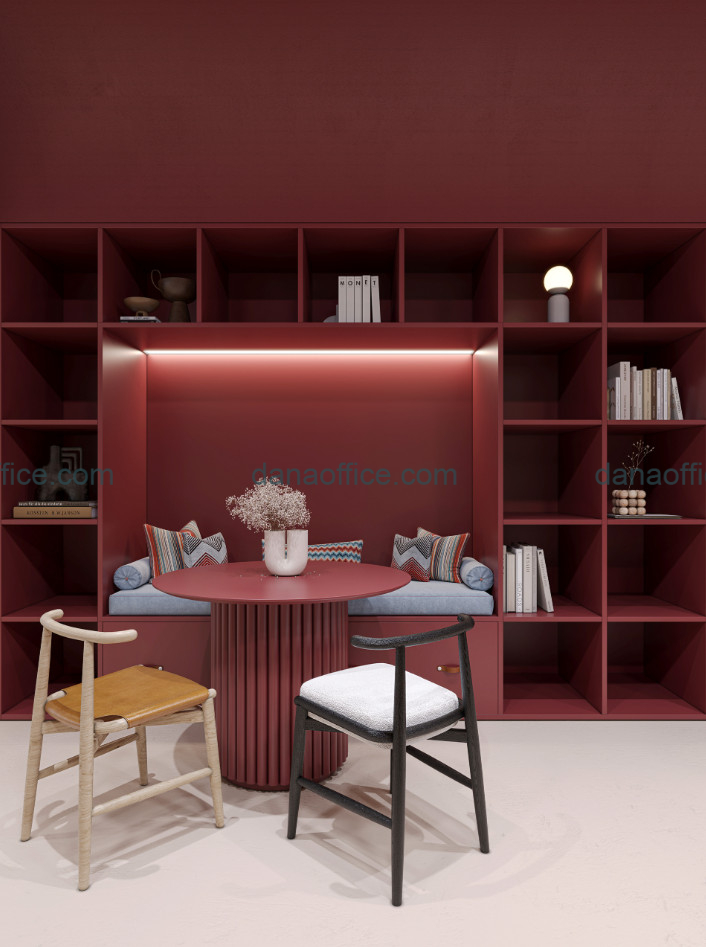 Thiết kế khu vực tủ sách ngăn nắp