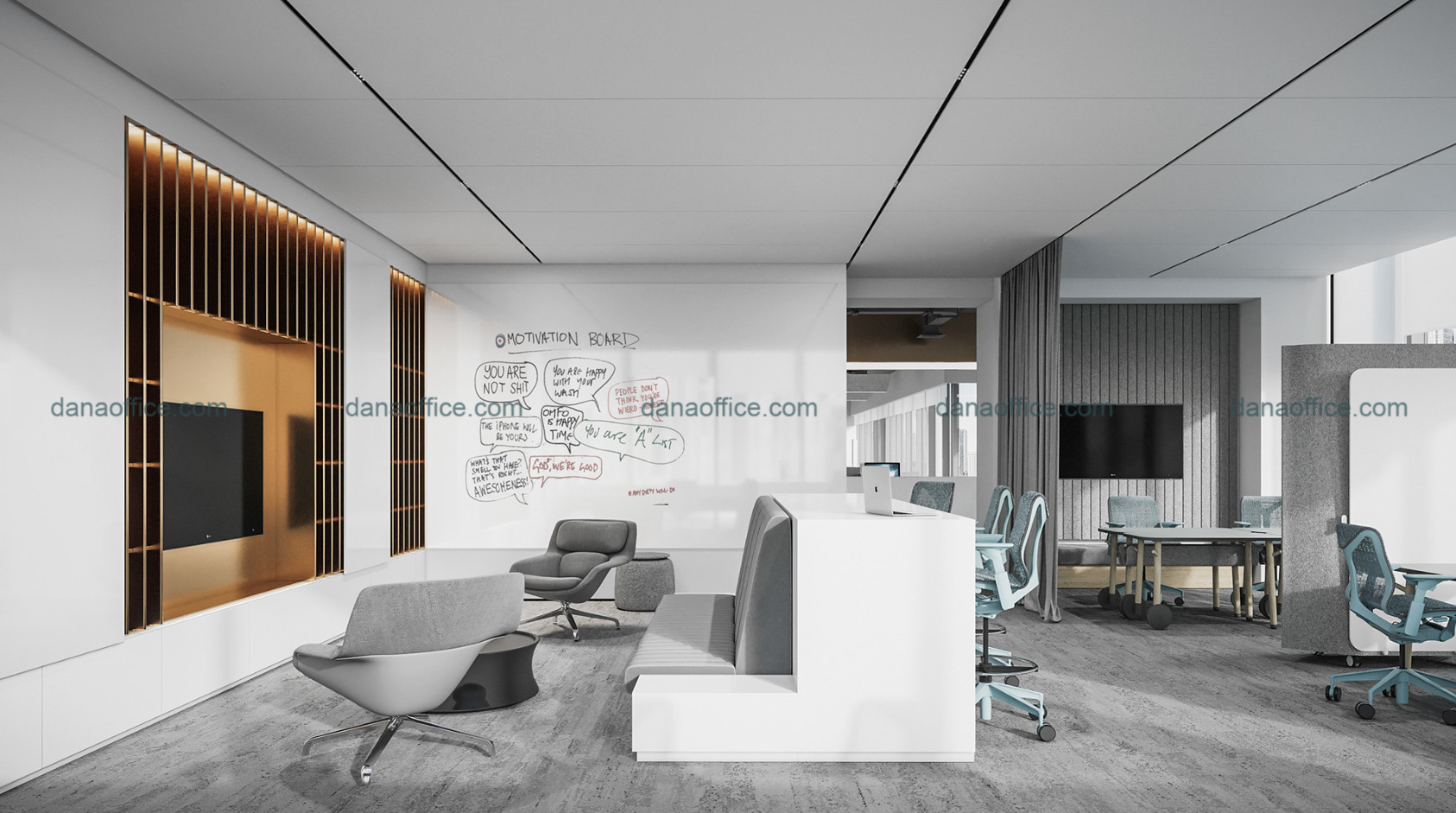 Thiết kế văn phòng hiện đại, thời thượng