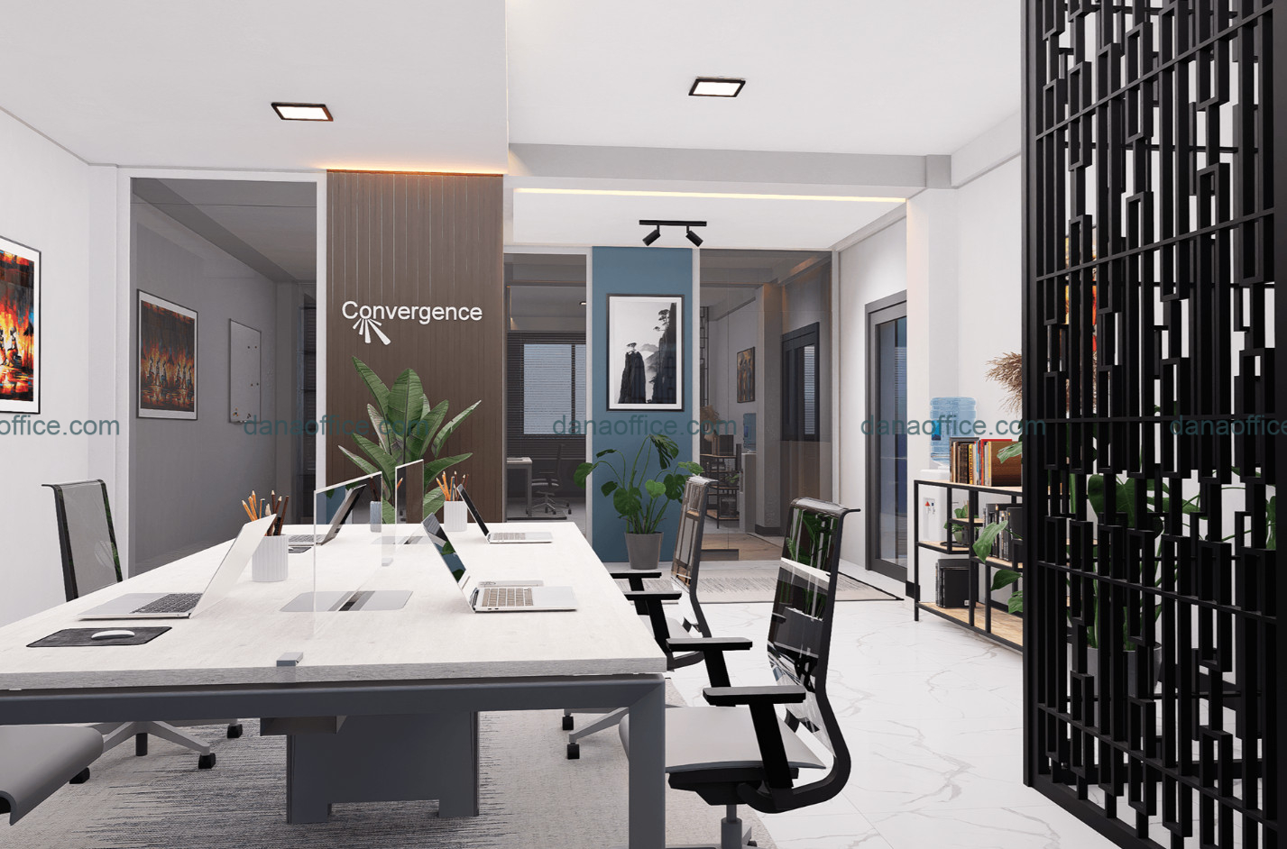 Thiết kế văn phòng du học ấn tượng