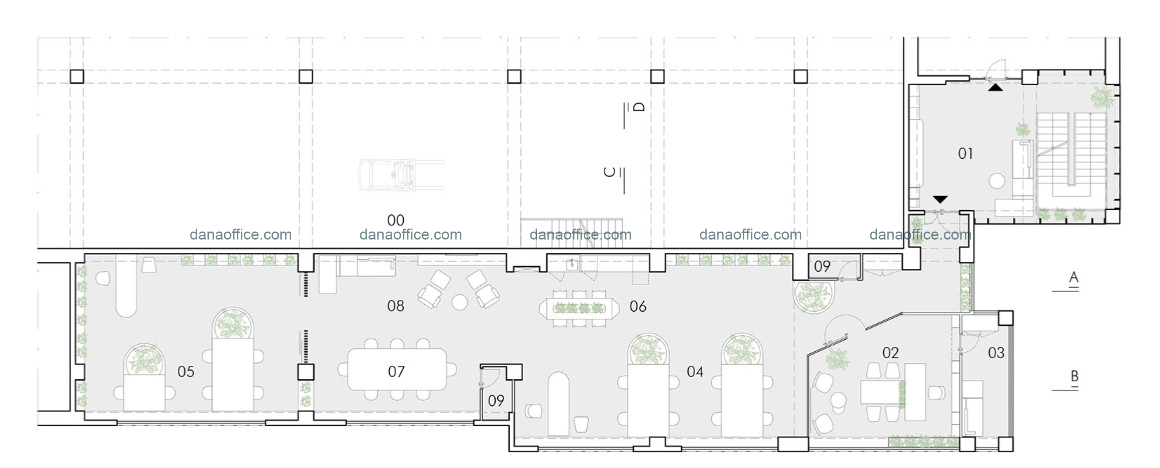 Bản thiết kế mẫu văn phòng đại diện