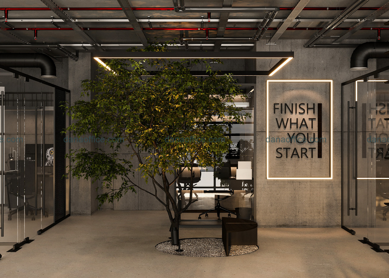 Thiết kế văn phòng không gian tối ưu