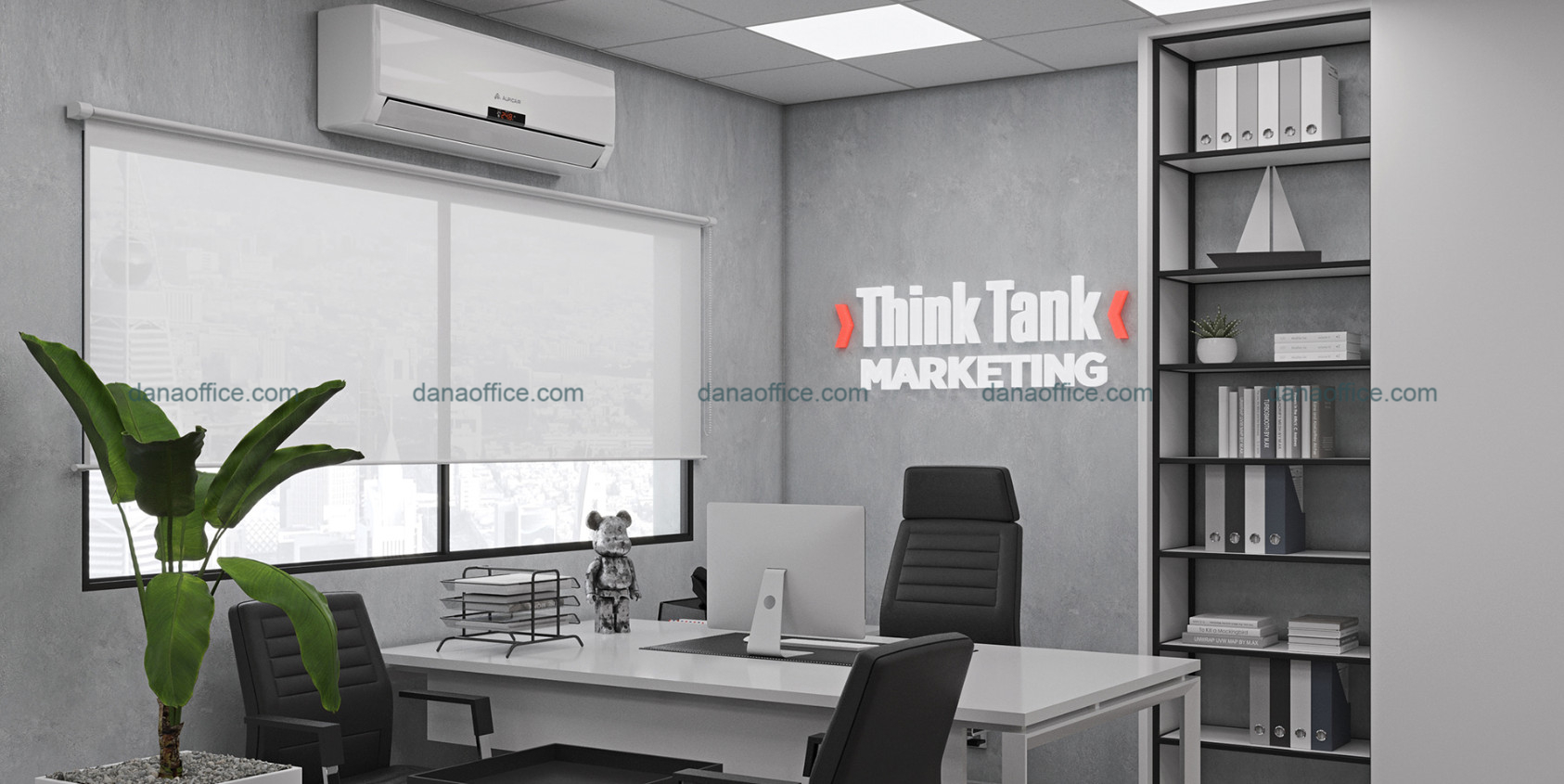 Sắp xếp bàn làm việc Giám đốc sang trọng