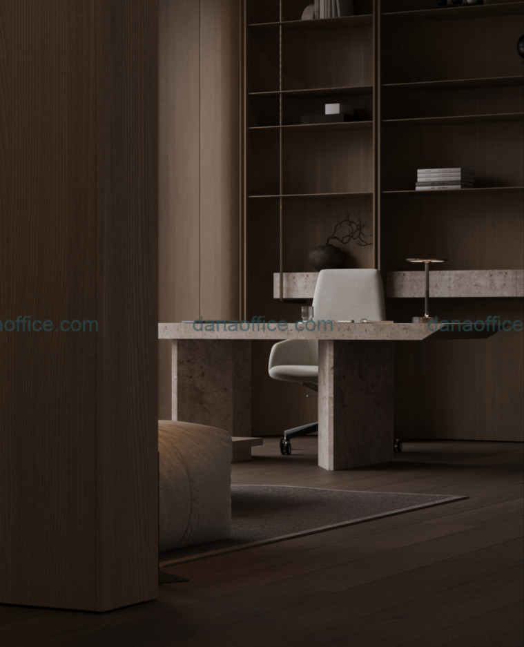 Thiết kế khu vực phòng làm việc riêng tư, tủ hồ sơ tiện ích