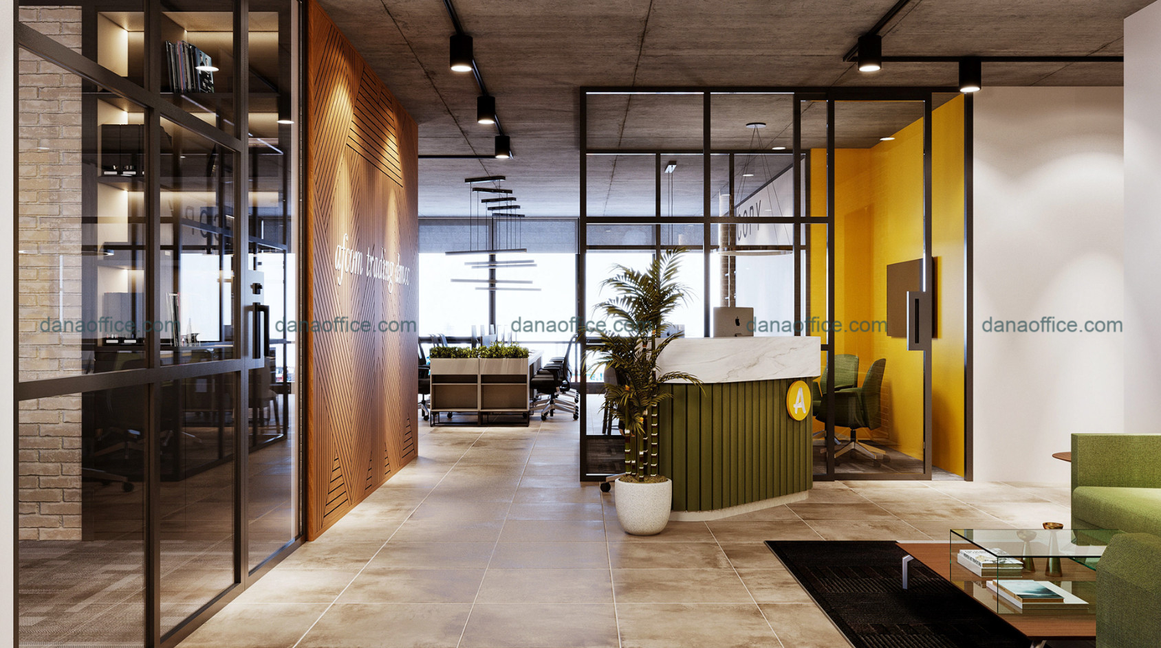 Tiền sảnh văn phòng ấn tượng