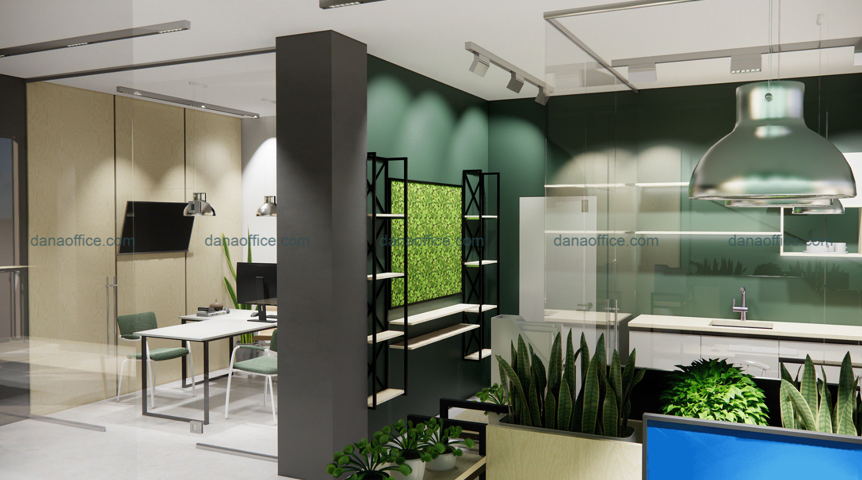 Tích hợp cây xanh trong không gian văn phòng