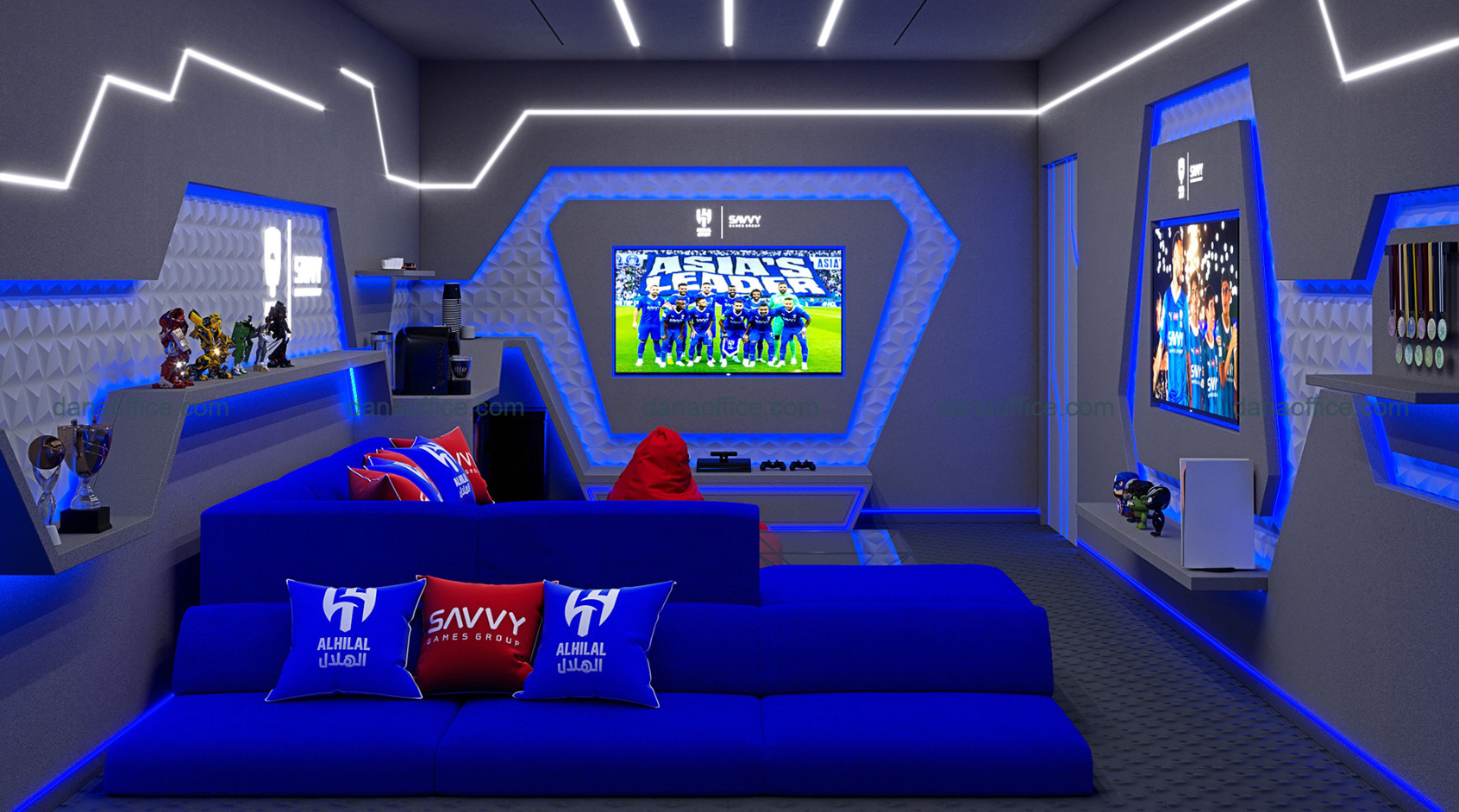 Nội thất phòng game ấn tượng