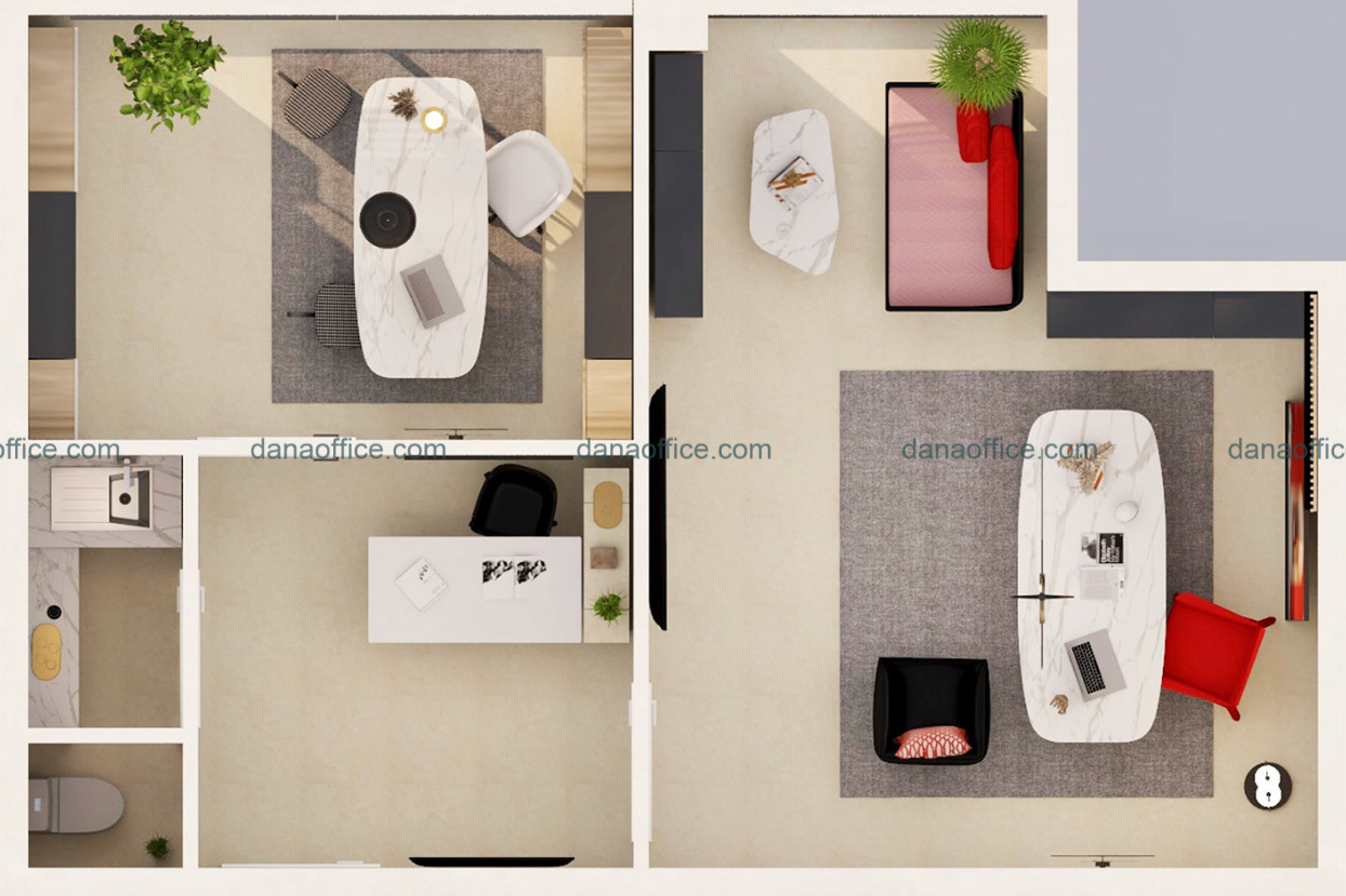 Bản thiết kế thiết kế nhà ở văn phòng